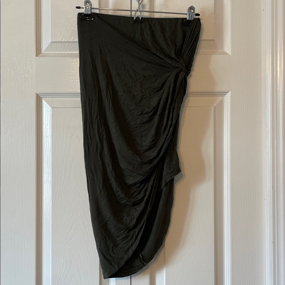 Olive Green Side Knot Skirt